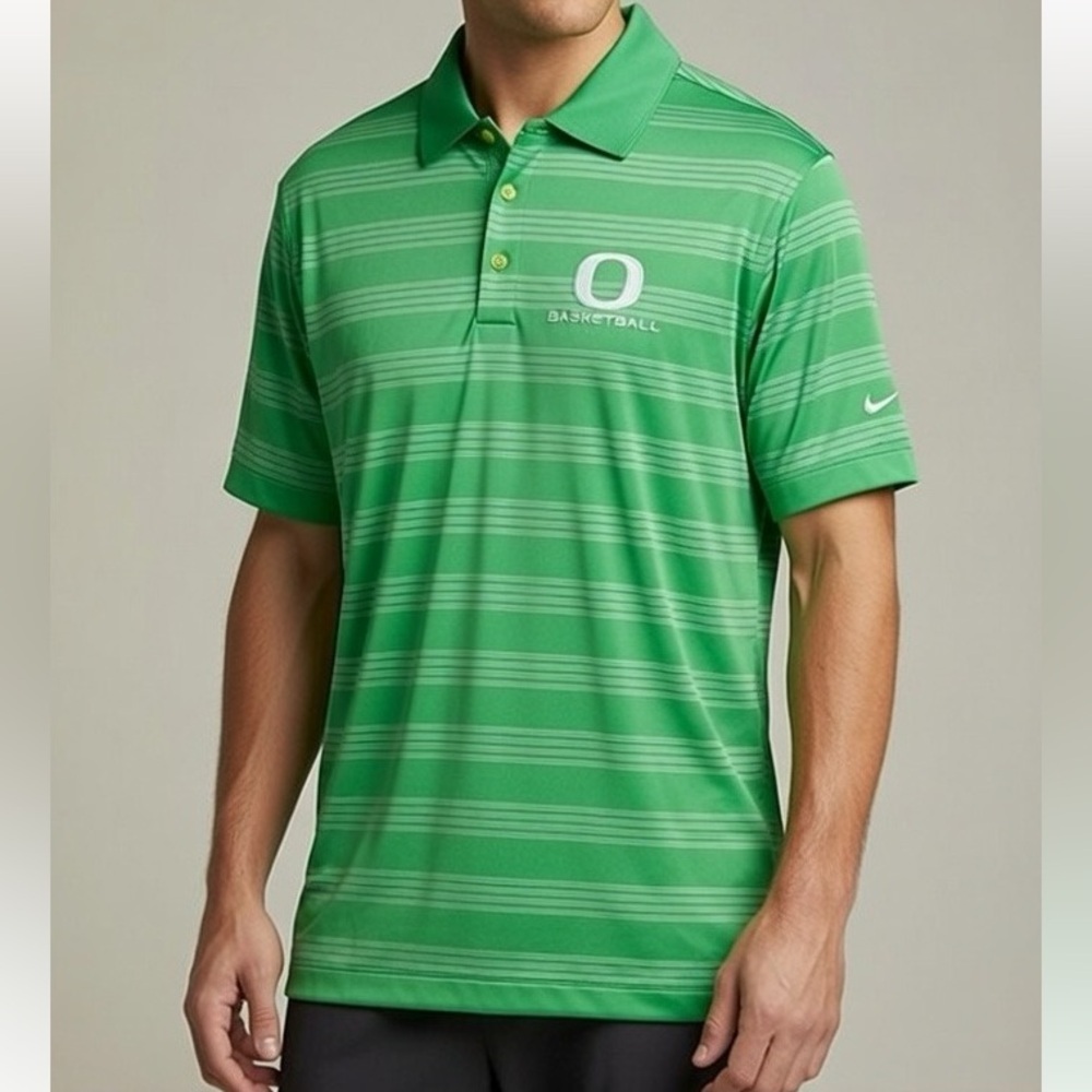 NIKE MENS UNIVERSITY OF OREGON BASKETBALL POLO SHIRT SIZE LARGE